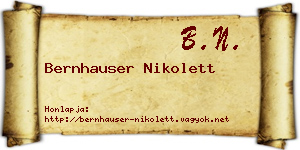 Bernhauser Nikolett névjegykártya