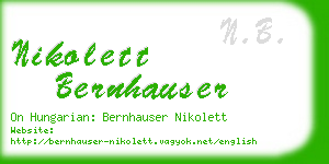 nikolett bernhauser business card